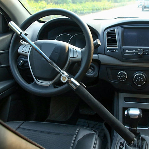 Car Adjustable Telescopic U Shape Steering Wheel Lock Anti-theft, without Safety Hammer