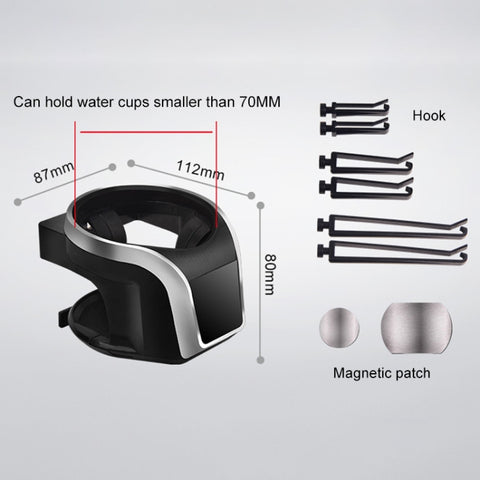 2 in 1 Car Air Outlet Magnetic Mount Beverage Cup Stand Phone Holder, 2 in 1 Phone Holder, 2 in 1 Phone Holder(Red)