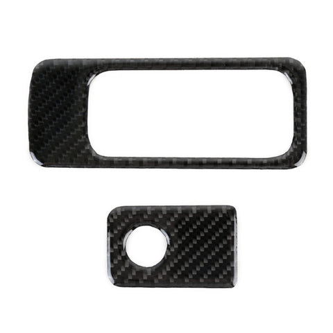 Car Carbon Fiber Front Passenger Seat Storage Handle Decorative Sticker for Volkswagen Tiguan L 2019-2021, Front Passenger Seat Storage Handle