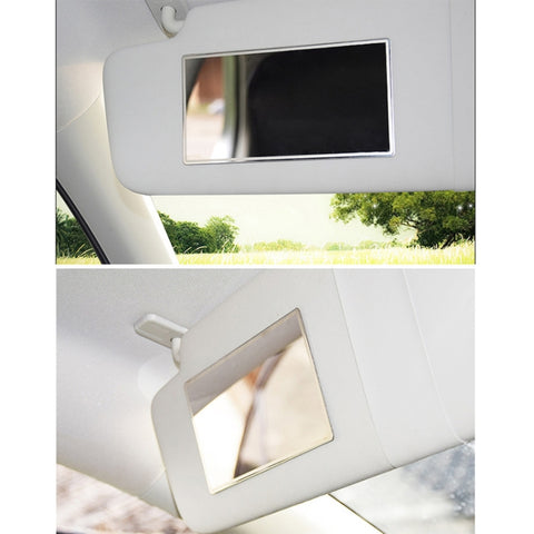 Portable Car Sunshade Makeup Mirror Stainless Steel Vanity Mirror, Size: 110 x 65mm, 110 x 65mm