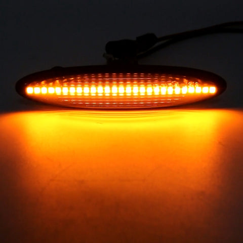 2 PCS DC12V / 5W Car LED Dynamic Blinker Side Lights Flowing Water Turn Signal Light for Lexus, Amber Light, For Lexus (Black), For Lexus