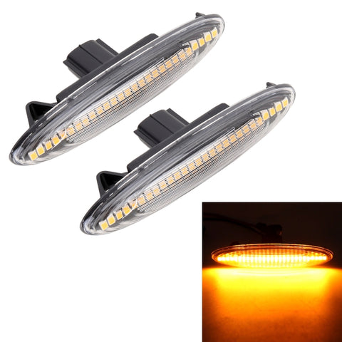2 PCS DC12V / 5W Car LED Dynamic Blinker Side Lights Flowing Water Turn Signal Light for Lexus, Amber Light, For Lexus (Black), For Lexus