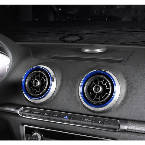 4 PCS Car Metal Air Outlet Decorative Outside Ring for Audi A3 / S3 / Q2L, For Audi A3 / S3 / Q2L