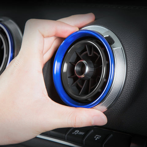 4 PCS Car Metal Air Outlet Decorative Outside Ring for Audi A3 / S3 / Q2L, For Audi A3 / S3 / Q2L