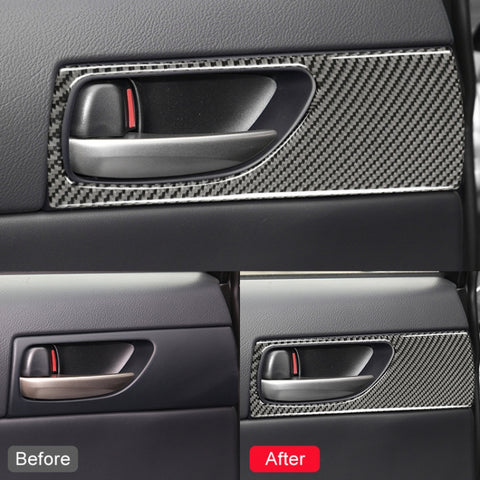 Car Carbon Fiber Rear Door Handle Decorative Sticker for Lexus IS250 2013-, Left Drive, Rear Door Handle
