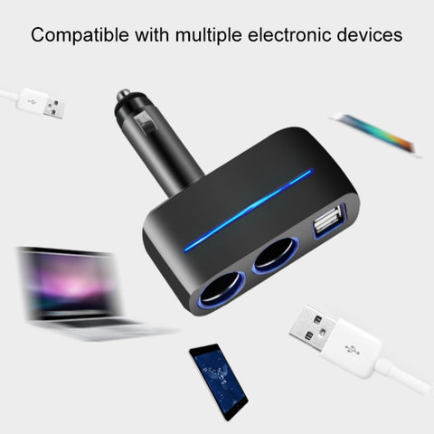 SHUNWEI SD-1918 80W 3.1A Car 2 in 1 Dual USB Charger, SD-1918 (Black), SD-1918