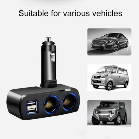 SHUNWEI SD-1918 80W 3.1A Car 2 in 1 Dual USB Charger, SD-1918 (Black), SD-1918