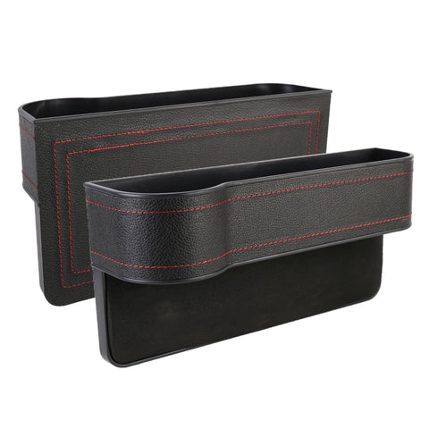 2 PCS Car Multi-functional Principal And Deputy Driver Seat Console Leather Box, Seat Console Leather Box (Black), Seat Console Leather Box (Beige), Seat Console Leather Box (Red), Seat Console Leather Box (Brown)