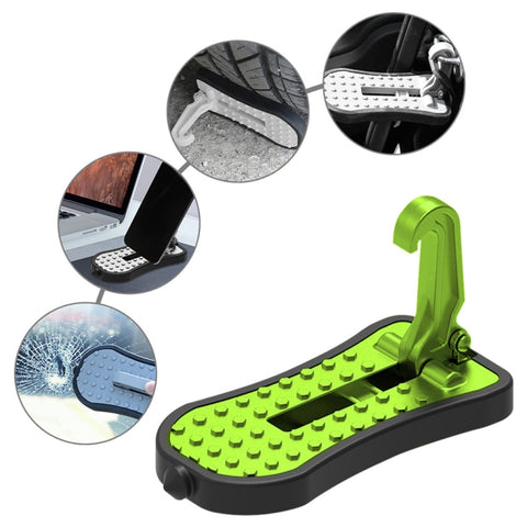 Multi-functional Car Door Sill Step Pedals Pads with Safety Hammer, Pedals Pads with Safety Hammer (Black), Pedals Pads with Safety Hammer (Green), Pedals Pads with Safety Hammer (Red), Pedals Pads with Safety Hammer (Silver)