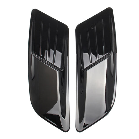 2 PCS Car Decorative Air Flow Intake Scoop Bonnet Side Fender Vent Hood Set for Ford Mustang 2015-2017, Bright Black, For Ford Mustang 2015-2017, Bright Black