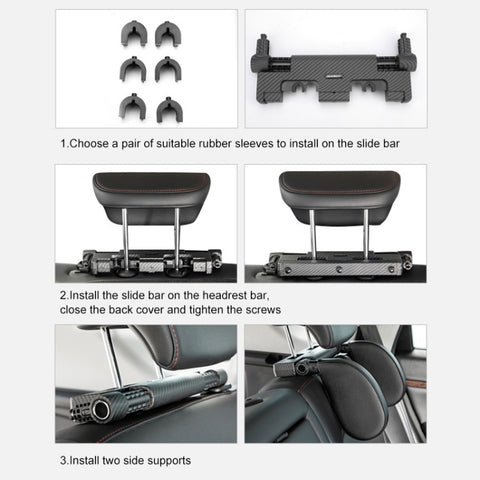 A03 Adjustable Car Auto U-shaped Memory Foam Neck Rest Cushion Seat Pillow, A03 (Brown), A03 (Red), A03 (Beige), A03 (Grey), A03 (Black)