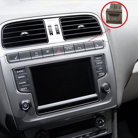Car Center Console CD Reserved Position Modified USB Port 2.6x2.3cm for Volkswagen / Audi / Skoda, 2.6x2.3cm