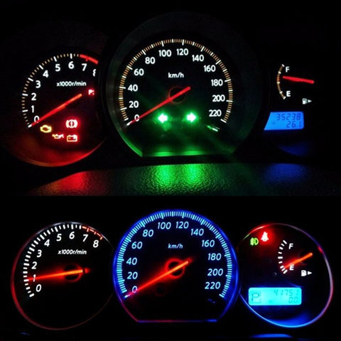 10 PCS B8.3 0.2W DC12V Wedge Instrument Panel COB LED Light Dashboard Gauge Cluster Indicator Lamp Bulb, B8.3 (Yellow Light), B8.3 (Blue Light), B8.3 (Green Light), B8.3 (Red Light), B8.3 (White Light)
