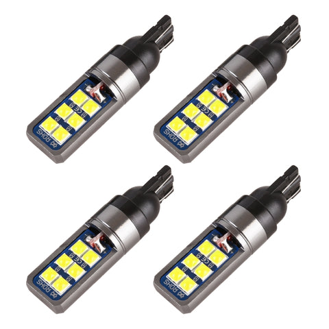 4 PCS T10 DC12V / 4W Car Clearance Light 12LEDs SMD-3030 Lamp Beads, 12LEDs SMD-3030 (Green Light), 12LEDs SMD-3030 (Red Light), 12LEDs SMD-3030 (White Light), 12LEDs SMD-3030 (Yellow Light), 12LEDs SMD-3030 (Ice Blue Light), 12LEDs SMD-3030 (Blue Ligh...