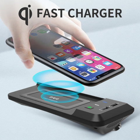 HFC-1051 Car Qi Standard Wireless Charger 15W / 10W Quick Charging for Audi Q5L 2018-2022, Left Driving, HFC-1051