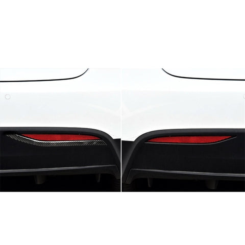 2 PCS Carbon Fiber Car Rear Fog Lamps Decorative Sticker for Tesla Model X, Rear Fog Lamps