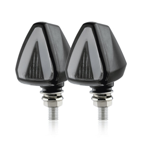 2 PCS KC018A Motorcycle Triangular V-shaped Two-color LED Brake Turn Signal Light, KC018A