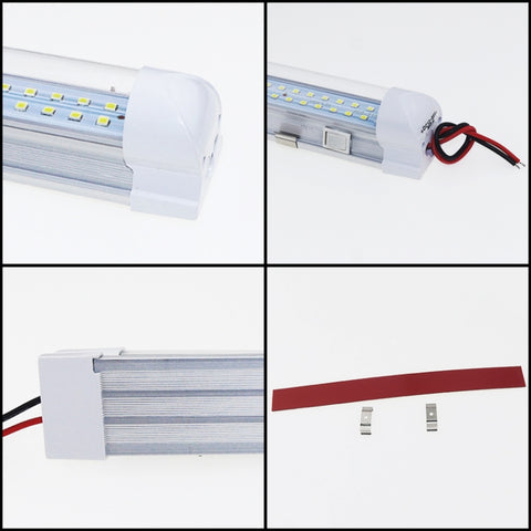 2 PCS ZS-3332 12-85V High Bright 72LEDs RV Dome Light Cabin Light Bar, ZS-3332
