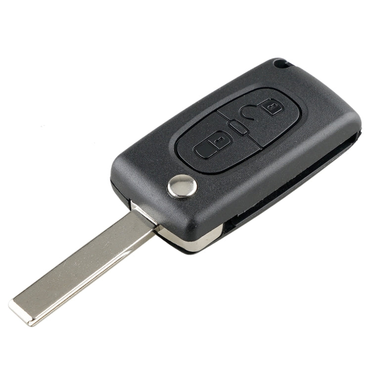 For PEUGEOT 2 Buttons Intelligent Remote Control Car Key with PCF7961 Integrated Chip & Battery & Holder & Slotted Key Blade & FSK Signal, Frequency: 433MHz, For PEUGEOT FSK Signal