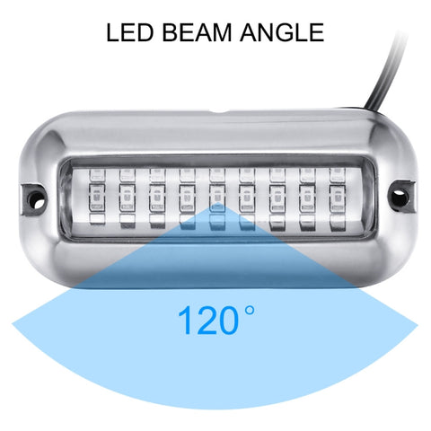 2 PCS MK-027 Ship / Yacht 10-30V 27LEDs Waterproof Stainless Steel Underwater Light, Underwater Light(Red Light), Underwater Light(White Light), Underwater Light(Green Light), Underwater Light(Blue Light)