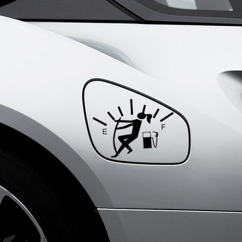 Female Pull Fuel Tank Pointer To Full Hellaflush Reflective Vinyl Car Sticker, Female (Black), Female (Colour), Female (White)