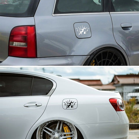 Female Pull Fuel Tank Pointer To Full Hellaflush Reflective Vinyl Car Sticker, Female (Black), Female (Colour), Female (White)