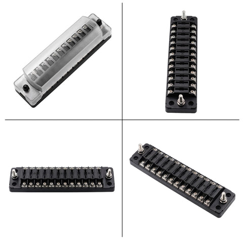 CS-979A2 FB1904 1 In 1 Out 12 Ways No Distinction Positive Negative Fuse Box without Fuse for Auto Car Truck Boat, CS-979A2