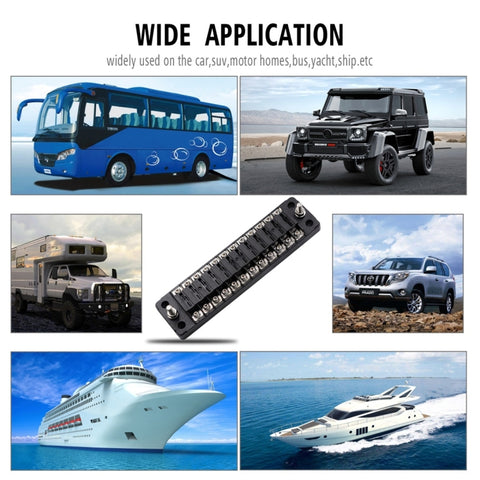 CS-979A2 FB1904 1 In 1 Out 12 Ways No Distinction Positive Negative Fuse Box without Fuse for Auto Car Truck Boat, CS-979A2