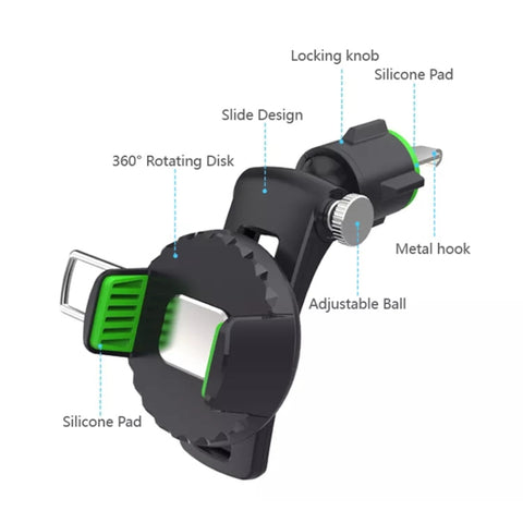 Multifunctional Car Air Conditioner Air Outlet Phone Holder, Air Outlet (Black), Air Outlet (Green)
