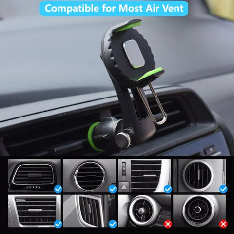 Multifunctional Car Air Conditioner Air Outlet Phone Holder, Air Outlet (Black), Air Outlet (Green)