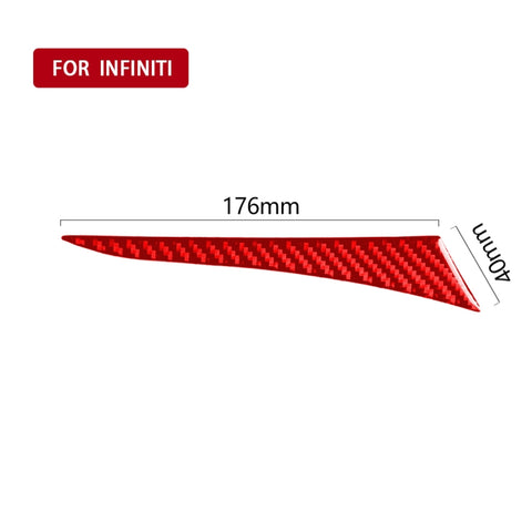 Car Carbon Fiber Dashboard Left Side Decorative Sticker for Infiniti Q50 2014-2020, Right Drive, Dashboard Left Side, Right Drive