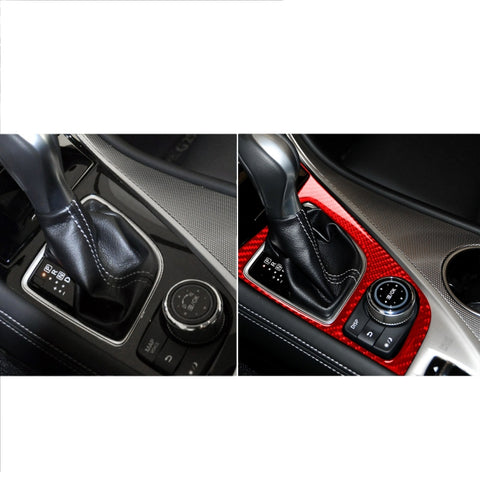 Car Carbon Fiber Gear Panel Decorative Sticker for Infiniti Q50 2014-2020, Left Drive, Gear Panel, Left Drive