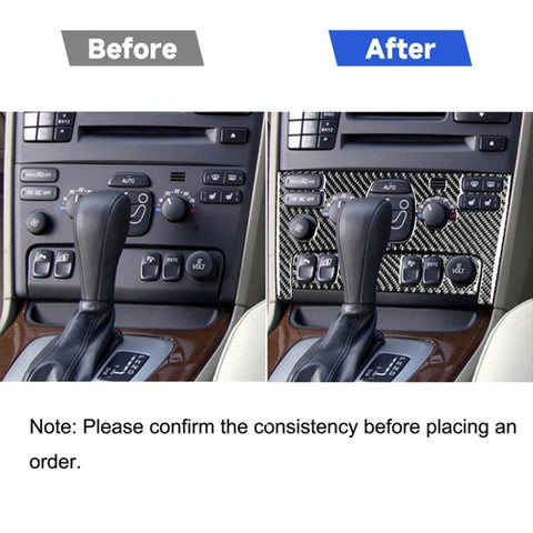 Car Carbon Fiber Air Conditioning Panel A Decorative Sticker for Volvo XC90 2003-2014, Left and Right Drive Universal, Air Conditioning Panel A