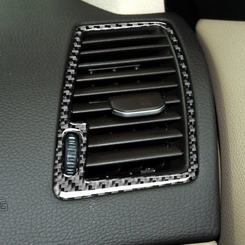 Car Carbon Fiber Two Sides Air Outlet Decorative Sticker for Volvo XC90 2003-2014, Left and Right Drive Universal, Two Sides Air Outlet