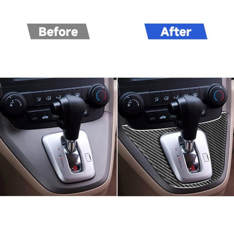Carbon Fiber Car Gear Panel Frame Decorative Sticker for Honda CRV 2007-2011,Left and Right Drive Universal, Gear Panel Frame