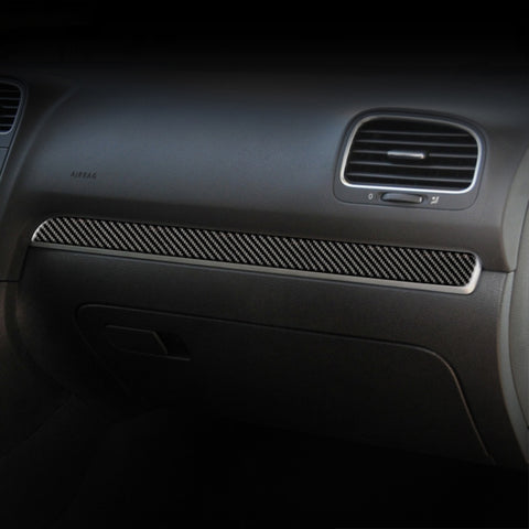 Carbon Fiber Car Central Control Strip Decorative Sticker for Volkswagen Golf 6 2008-2012, Left Driving, Central Control Strip, Left Driving