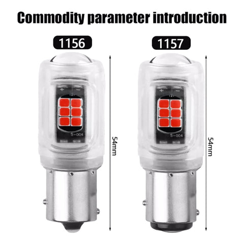 2pcs 1157 DC12V / 2.16W / 0.18A / 480LM Car LED Brake Light, 1157 (Yellow Light), 1157 (Red Light), 1157 (White Light)