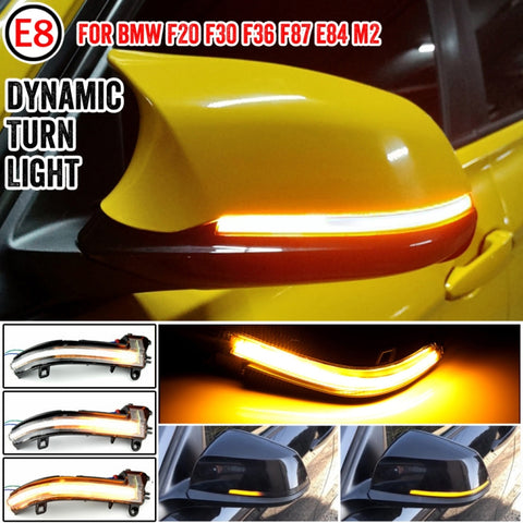 1 Pair For BMW 3 Series F20 Car Dynamic LED Turn Signal Light Rearview Mirror Flasher Water Blinker, For BMW 3 Series F20 (Transparent), For BMW 3 Series F20 (Transparent Black)