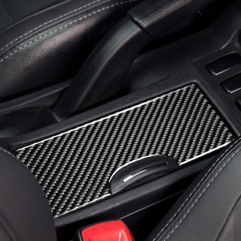 Car Carbon Fiber Cup Holder Decorative Sticker for Mitsubishi Lancer-ex / EVO / Fortis 9-10th Generation, Left and Right Drive Universal, Cup Holder