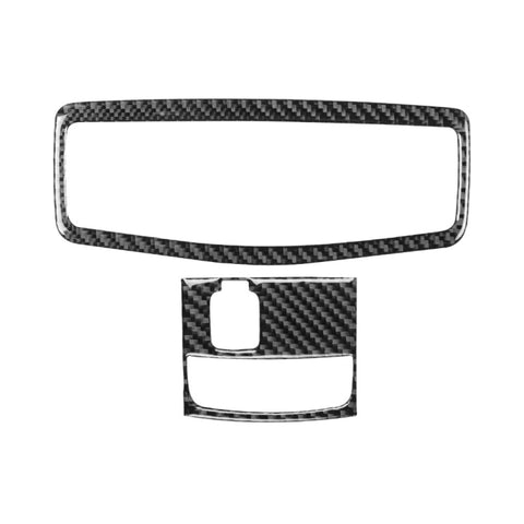 Car Carbon Fiber Roof Front Reading Light without Sunroof Decorative Sticker for Mitsubishi Lancer EVO 2008-2015, Left and Right Drive Universal, Roof Front Reading Light without Sunroof