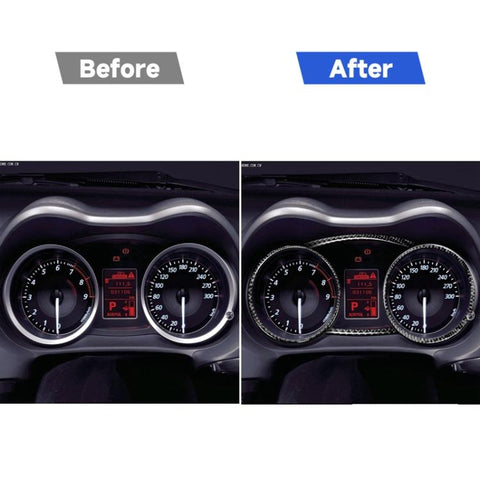 4 PCS Car Carbon Fiber Speedometer Decorative Sticker for Mitsubishi Lancer EVO 2008-2015, Left and Right Drive Universal, Speedometer