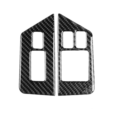2 PCS Car Carbon Fiber Window Lift Defogger Button Decorative Sticker for Nissan GTR R35 2008-2016, Right Drive, Window Lift Defogger Button, Right Drive