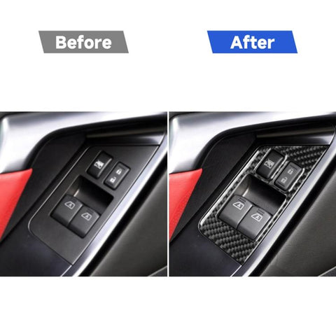 2 PCS Car Carbon Fiber Window Lift Defogger Button Decorative Sticker for Nissan GTR R35 2008-2016, Left Drive, Window Lift Defogger Button, Left Drive