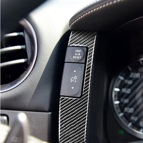 2 PCS Car Carbon Fiber Speedometer Decorative Sticker for Nissan GTR R35 2008-2016, Left and Right Drive Universal, Speedometer
