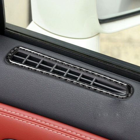 2 PCS Car Carbon Fiber Defogging of Window Air Outlet Decorative Sticker for Nissan GTR R35 2008-2020, Left and Right Drive Universal, Defogging of Window Air Outlet