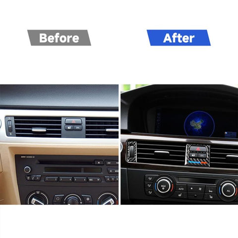 5 PCS Low Matching Carbon Fiber Car Air Outlet Decorative Sticker for BMW E90 / E92 / E93 2005-2012, Low Matching Air Outlet