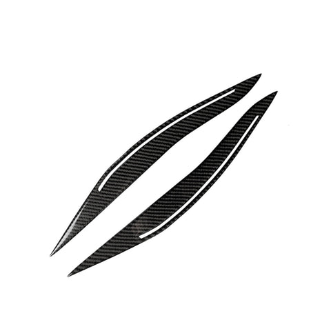 Carbon Fiber Car Lamp Eyebrow Decorative Sticker for BMW 5 Series F10 2014-2016, Lamp Eyebrow