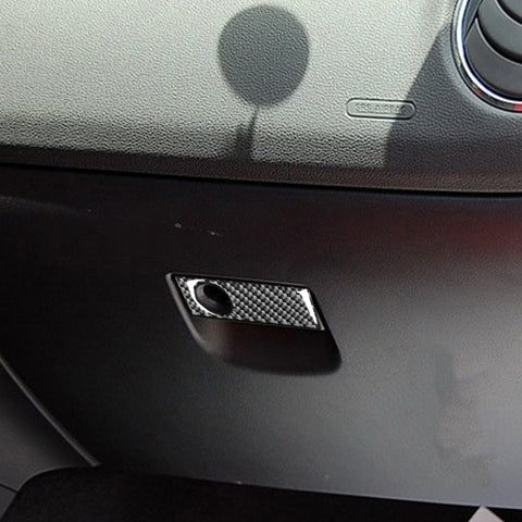 Car Carbon Fiber Glove Box Storage Box Handle Decorative Sticker for Mazda RX8 2004-2008, Left and Right Drive Universal, Glove Box Storage Box Handle