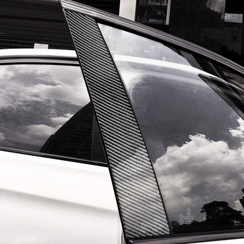 Car Carbon Fiber B Pillar Decorative Sticker for Audi A6 2012-2018, Left and Right Drive Universal, For Audi A6 2012-2018