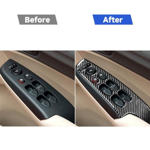 4 in 1 Car Carbon Fiber Glass Lift Panel Decorative Sticker for Honda Civic 8th Generation 2006-2011, Right Drive, Glass Lift Panel, Right Drive